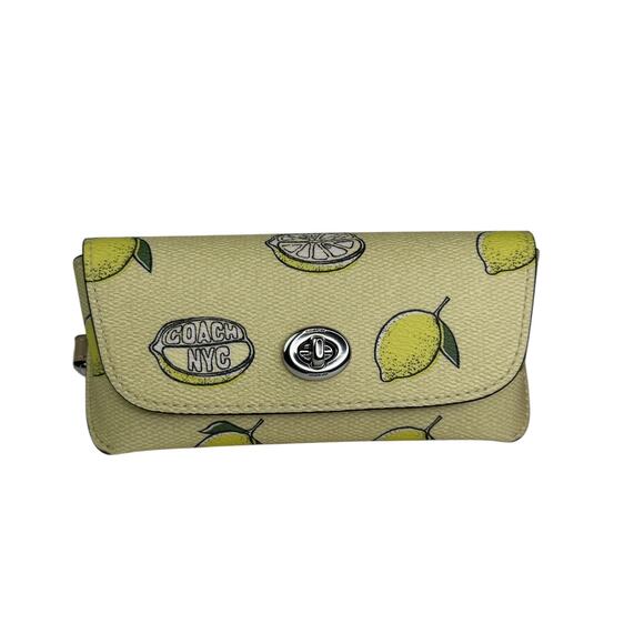 Coach Sunglass Case With Lemon Print - Picture 1 of 9